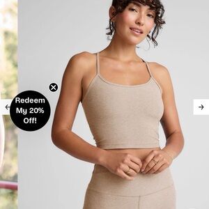 Beyond Yoga Sand Swept Heather Tank and Leggings NWT